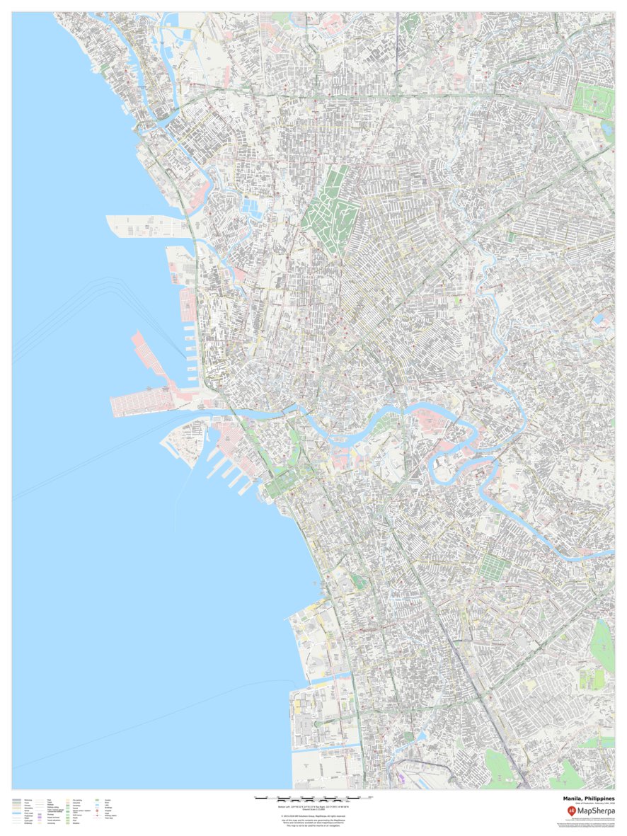 Manila, Philippines Map by MapSherpa | Avenza Maps