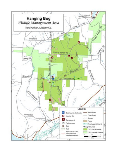mapsoffline.com Hanging Bog Wildlife Management Area digital map