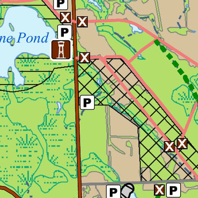 mapsoffline.com Three Rivers Wildlife Management Area digital map