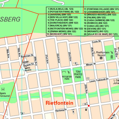 MapStudio Pretoria StreetMap - North digital map