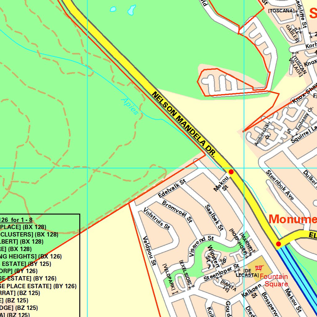 Pretoria StreetMap South Map By MapStudio Avenza Maps   Mapstudio Pretoria Streetmap South Digital Map 35488330678428 