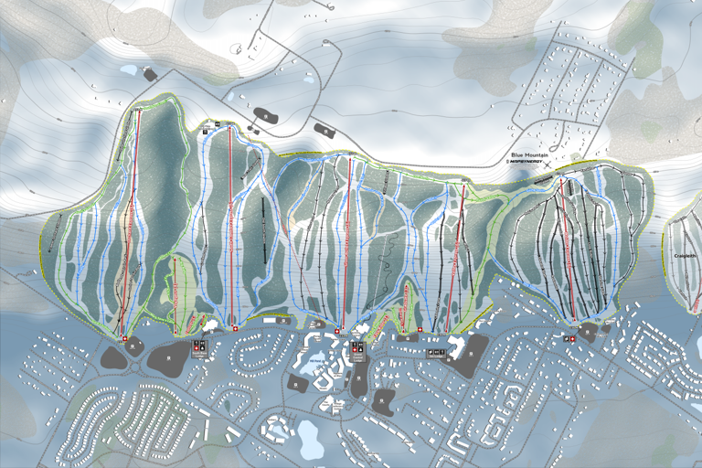 Blue Mountain ON Resort Map by Mapsynergy | Avenza Maps