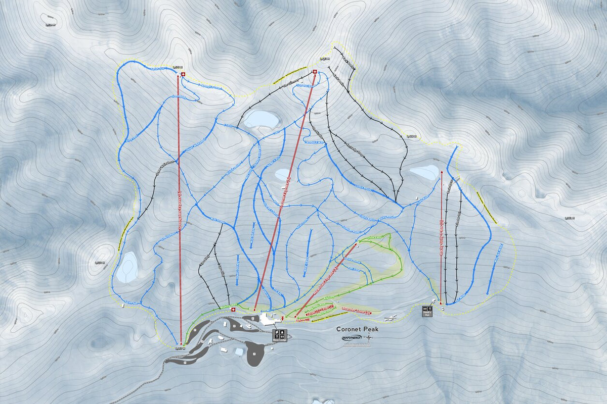 Coronet Peak Resort Map by Mapsynergy | Avenza Maps