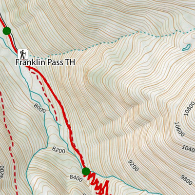 Mario Caceres TST - Map 12 of 14:: Mineral King to Shotgun Creek (Miles 195 - 216) digital map