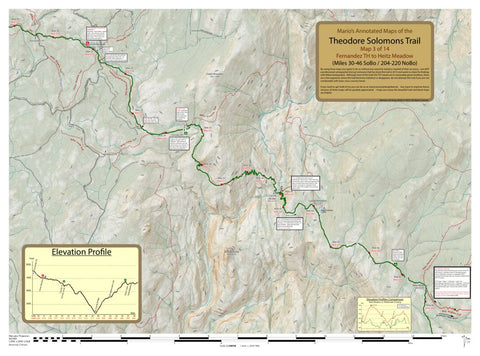 Mario Caceres TST - Map 3 of 14: Fernandez Trailhead to Heitz Meadow (Miles 30-46) digital map