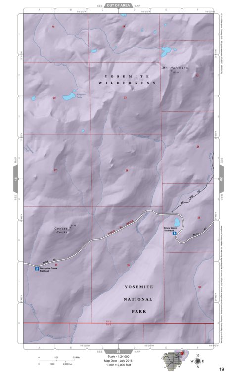 Mariposa County Mariposa Road Atlas Grid Page #019 digital map