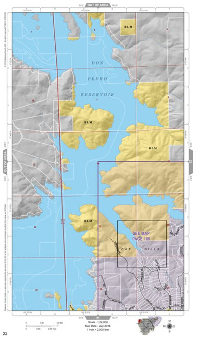 Mariposa County Mariposa Road Atlas Grid Page #022 digital map