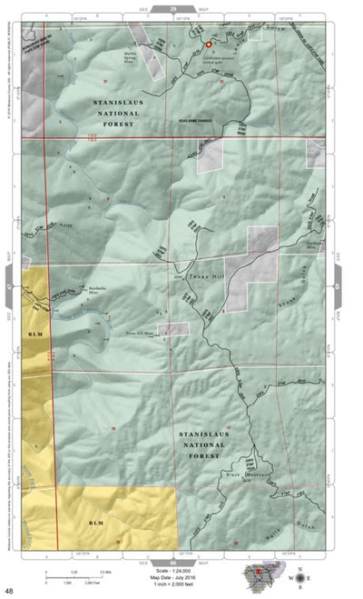 Mariposa County Mariposa Road Atlas Grid Page #048 digital map