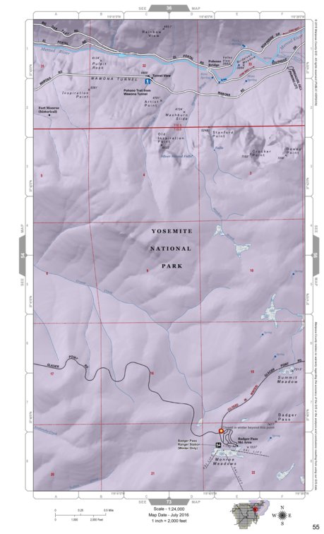 Mariposa County Mariposa Road Atlas Grid Page #055 digital map