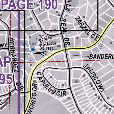 Mariposa County Mariposa Road Atlas Grid Page #059 digital map