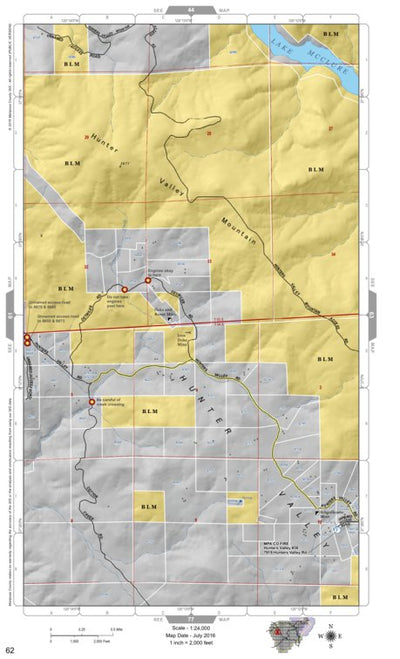 Mariposa County Mariposa Road Atlas Grid Page #062 digital map