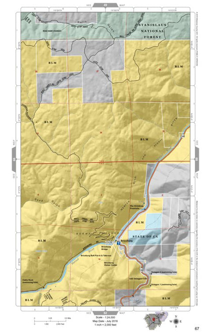 Mariposa County Mariposa Road Atlas Grid Page #067 digital map