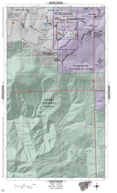 Mariposa County Mariposa Road Atlas Grid Page #072 digital map