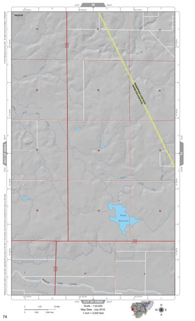 Mariposa County Mariposa Road Atlas Grid Page #074 digital map