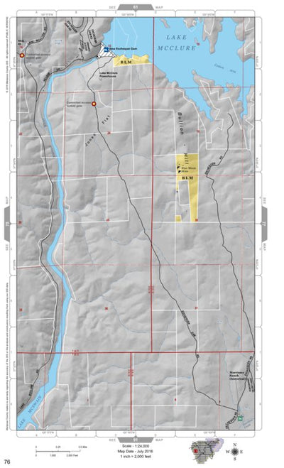 Mariposa County Mariposa Road Atlas Grid Page #076 digital map