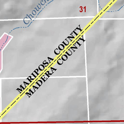 Mariposa County Mariposa Road Atlas Grid Page #136 digital map
