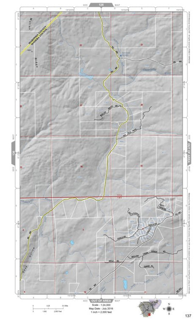 Mariposa County Mariposa Road Atlas Grid Page #137 digital map