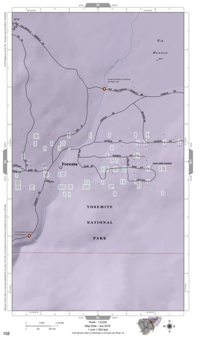 Mariposa County Mariposa Road Atlas Grid Page #158 digital map