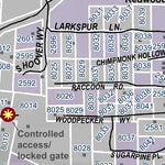 Mariposa County Mariposa Road Atlas Grid Page #164 digital map