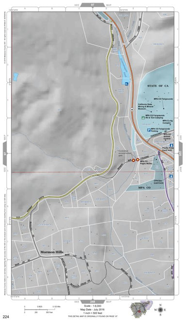 Mariposa County Mariposa Road Atlas Grid Page #224 digital map