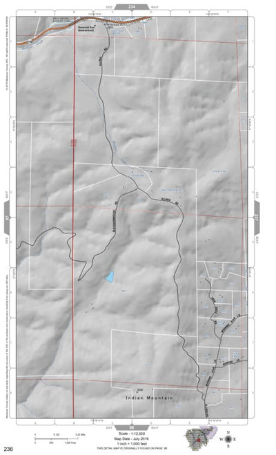 Mariposa County Mariposa Road Atlas Grid Page #236 digital map