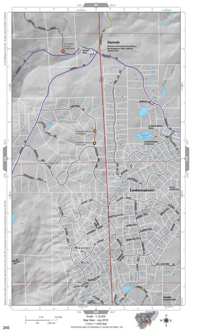 Mariposa County Mariposa Road Atlas Grid Page #240 digital map