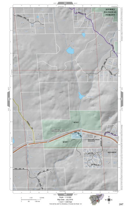 Mariposa County Mariposa Road Atlas Grid Page #247 digital map