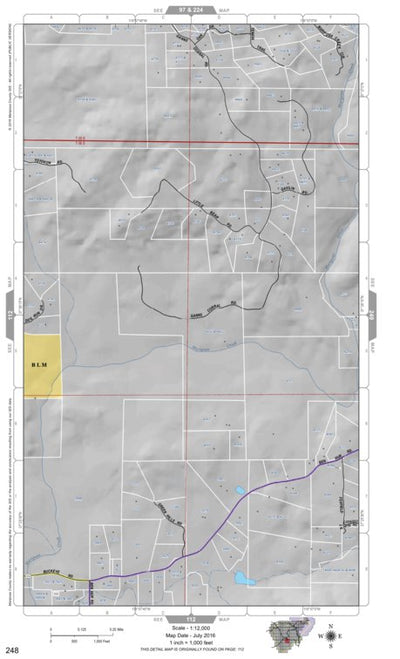 Mariposa County Mariposa Road Atlas Grid Page #248 digital map