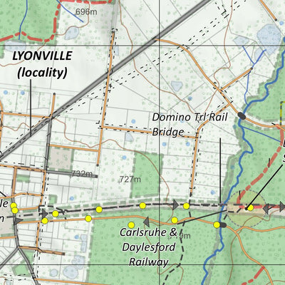 Martin Norris FedWalks 2023 Walk 7 Trentham to Lyonville via Domino Trail digital map