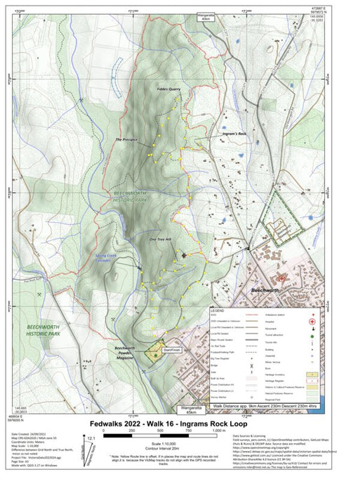 Martin Norris FedWalks2022 - Walk16 - lngrams Rock Loop digital map