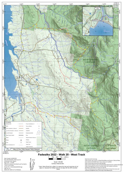 Martin Norris FedWalks2022 - Walk20 - West Track digital map