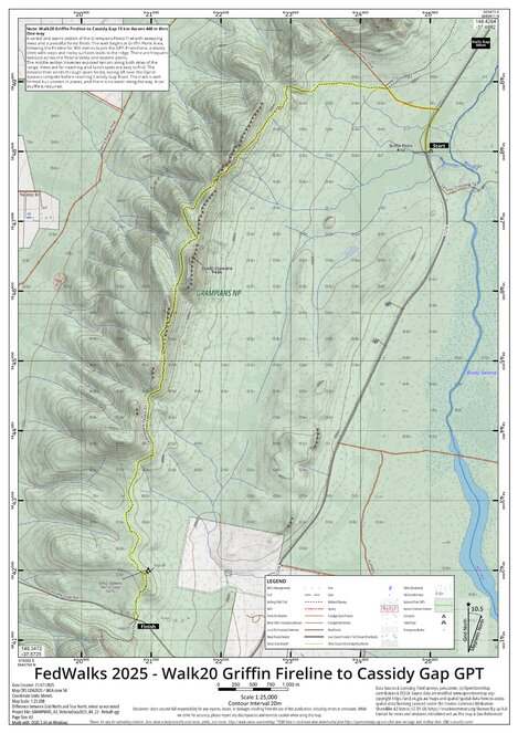 Fedwalks 2025 - Walk20 Griffin Fireline to Cassidy Gap Preview 1