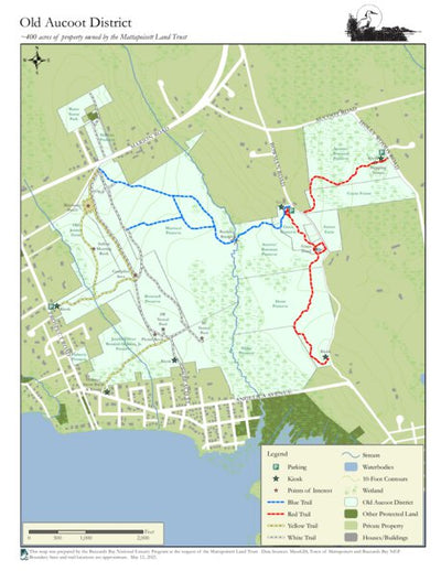 Mattapoisett Land Trust Old Aucoot District Trail Map digital map