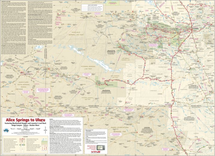 Alice Springs to Uluru - 6th Ed Map by Meridian Maps | Avenza Maps