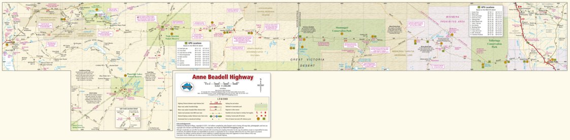 Anne Beadell HWY Plum Lakes Map by Meridian Maps | Avenza Maps