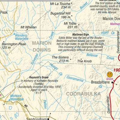 Meridian Maps Diamantina Lakes digital map