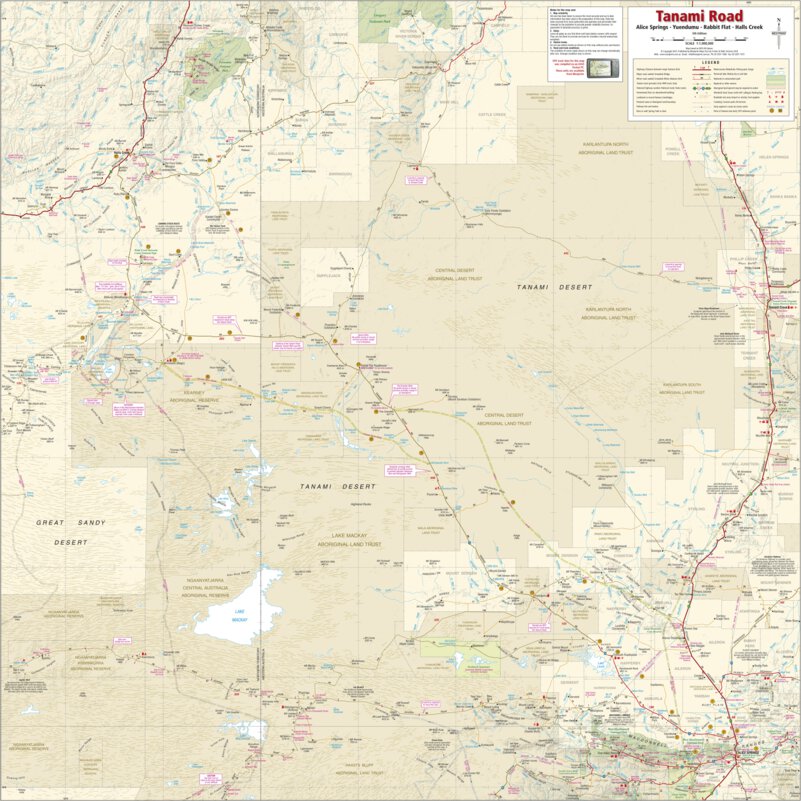 Tanami Map Tanami Road Map by Meridian Maps | Avenza Maps