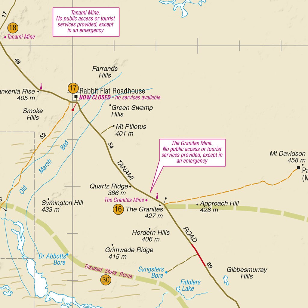 Tanami Map Tanami Road Map by Meridian Maps | Avenza Maps