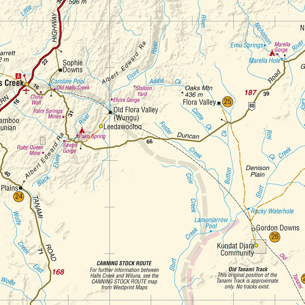 Tanami Map Tanami Road Map by Meridian Maps | Avenza Maps