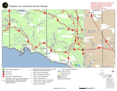 MI DNR A Route East digital map