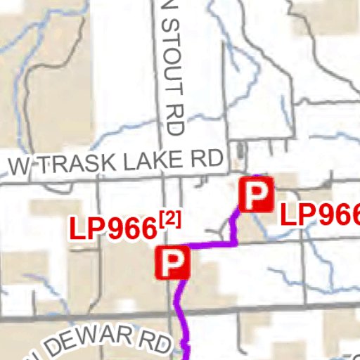 Alcona County Snowmobile Trails Map by MI DNR Avenza Maps
