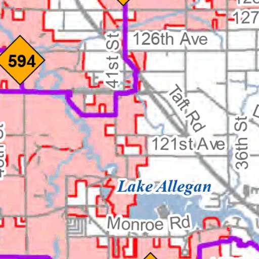 Allegan County Snowmobile Trails Map By MI DNR | Avenza Maps