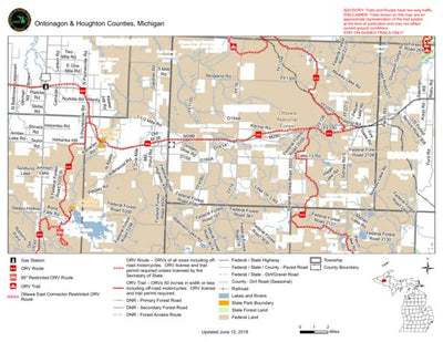 MI DNR Bergland To Sidnaw Route East digital map