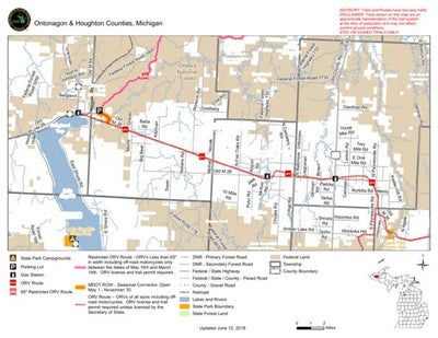 MI DNR Bergland To Sidnaw Route West digital map