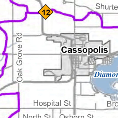 MI DNR Cass County Snowmobile Trails digital map