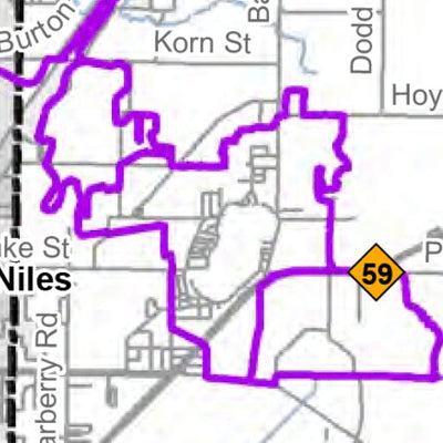 MI DNR Cass County Snowmobile Trails digital map