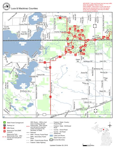 DA, DC and DF Routes Map by MI DNR | Avenza Maps
