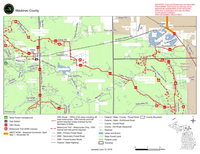 MI DNR DJ Route digital map