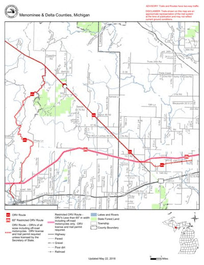 MI DNR Felch Grade Route East digital map