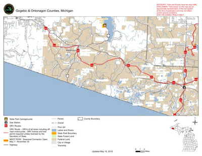 MI DNR Iron River To Marenisco Route West digital map